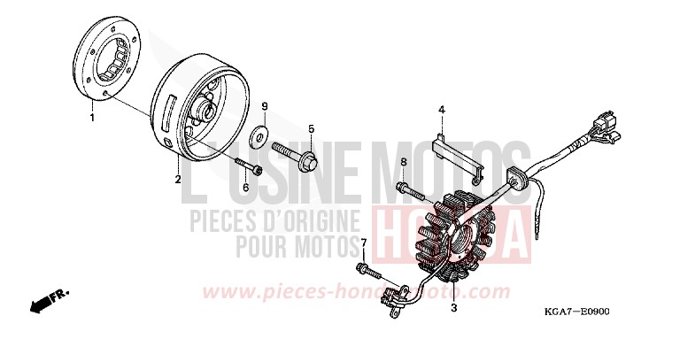 GENERATOR von CG125 TITAN ES FORCE SILVER METALLIC (NH411) von 2004